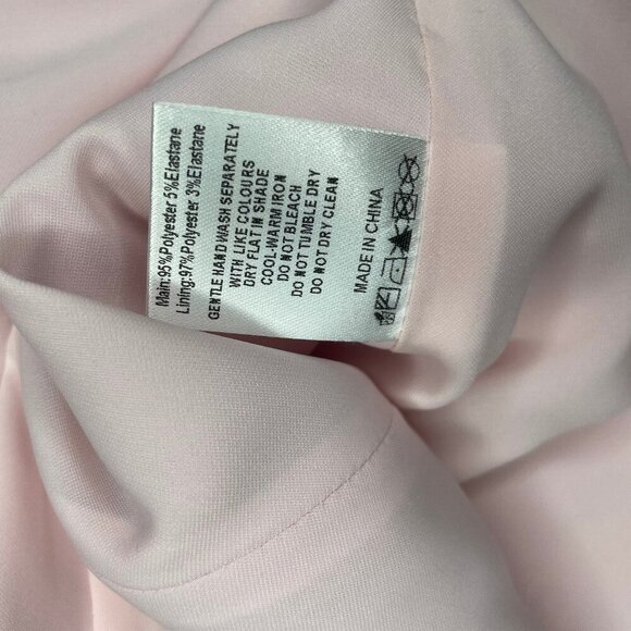 White Fox Light Pink Cut Out Bodycon Mini Dress Barbiecore Party Cocktail M - Picture 10 of 11